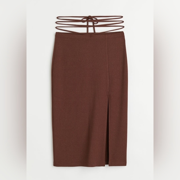 NWT H&M Divided Brown midi skirt - Picture 3 of 6